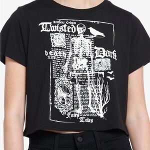 Thorn & Fable Skeleton Dark Story Girls Crop T-Shirt